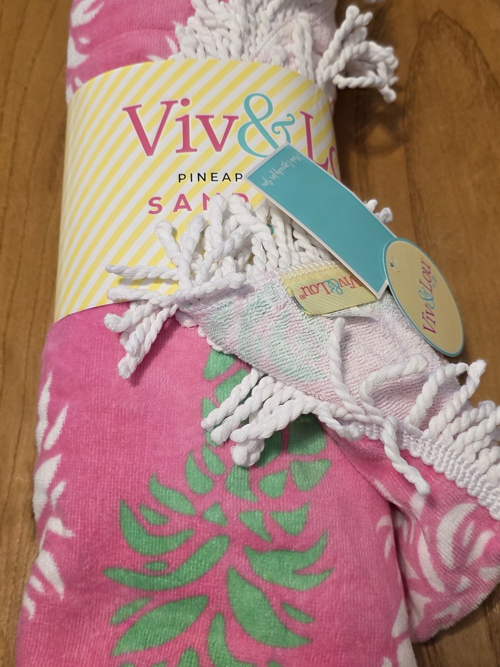 Pink Pineapple Print Women’s Beach Towel.